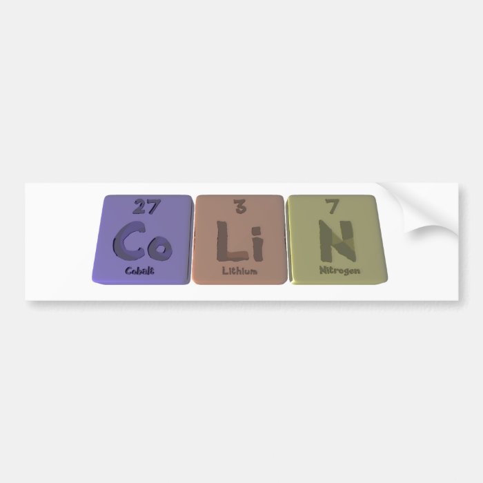 Colin Co Li N Cobalt Lithium Nitrogen.png Bumper Sticker