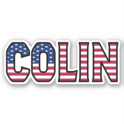 Colin Name First Name USA Sticker Stickerset