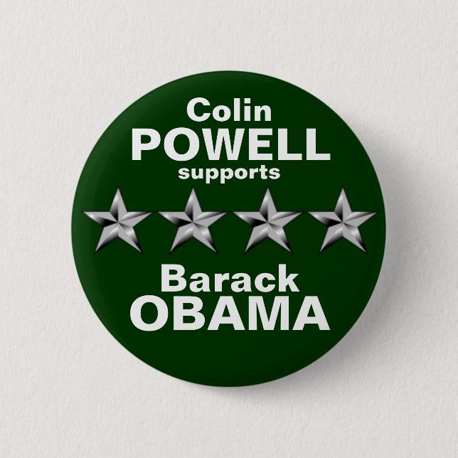 Colin Powell Pinback Button (Front)