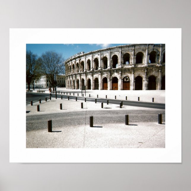 Coliseum in Nimes Fine Art Landscape Poster (Front)