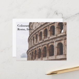 Coliseum, Rome, Italy Vintage Travel Tourism Add Postcard