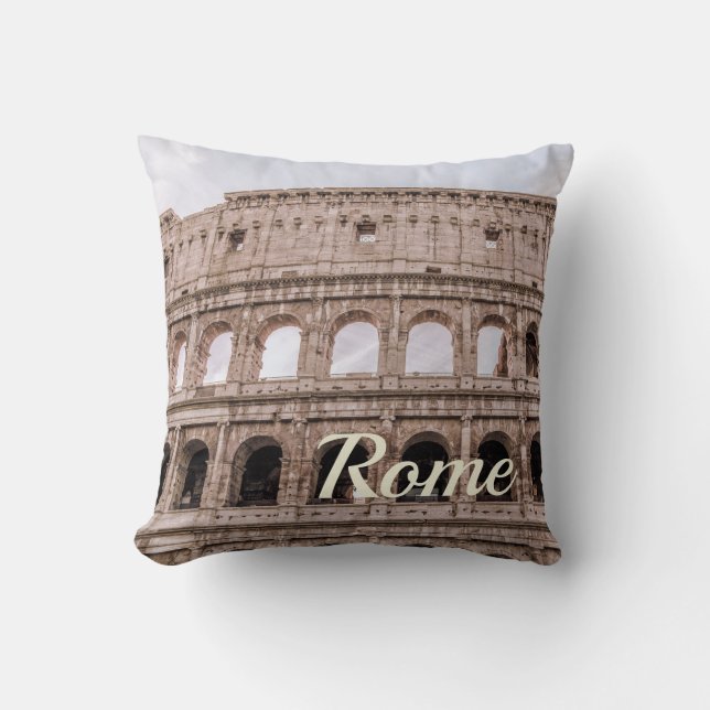 Coliseum Rome Throw Pillow (Front)