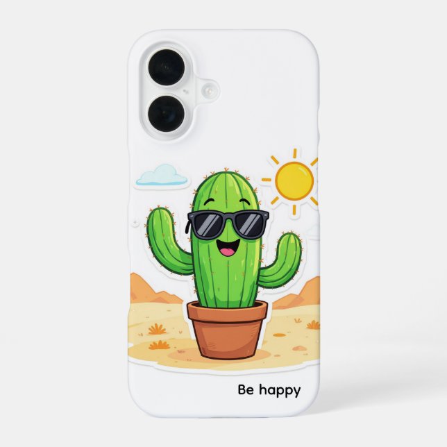 Coll Cactus | Be Happy Iphone Case (Back)