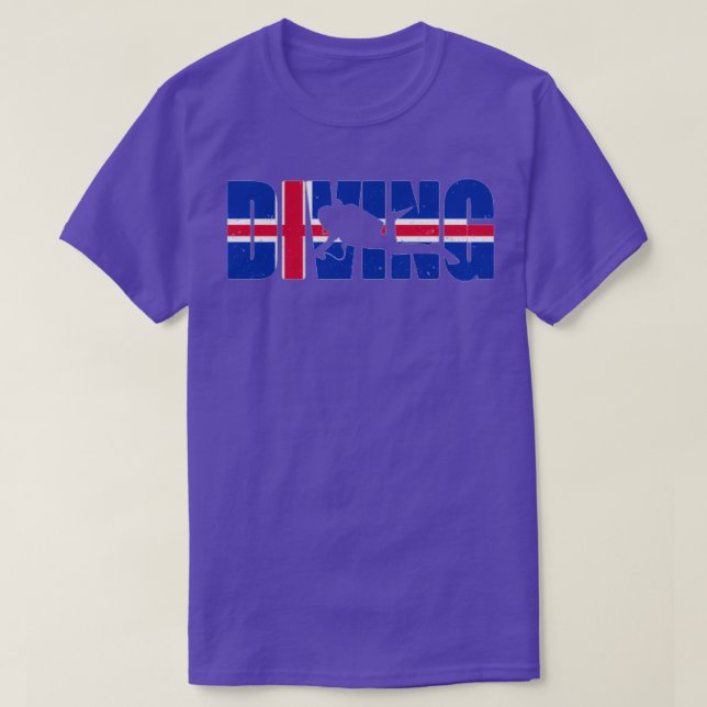 Coll Iceland Diving Island Scuba Sport Diver Dive T-Shirt (Design Front)