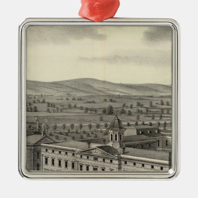 Coll of Notre Dame Metal Ornament (Front)