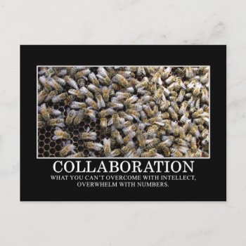 Collaboration Improves Your Chance Of Success Postcard by disgruntled_genius at Zazzle