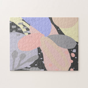 Collage Abstract Brush Strokes Colorful Jigsaw Puzzle