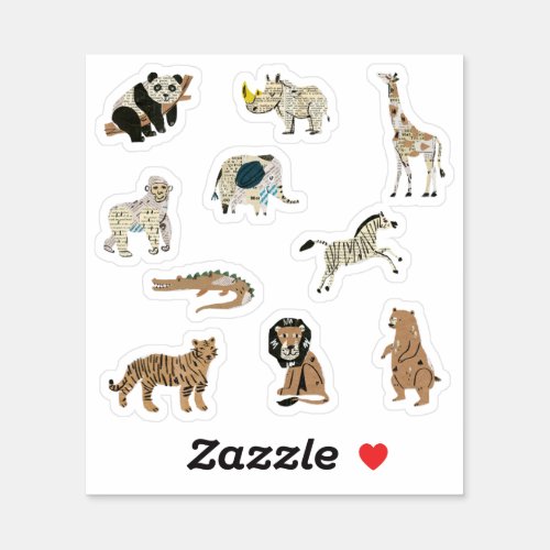 Collage Animal Stickers