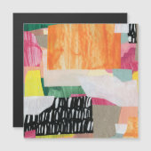 Collage art, modern colorful abstract. (Front/Back)