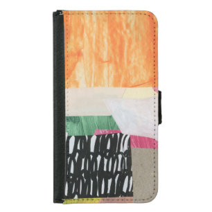 Collage art, modern colorful abstract. samsung galaxy s5 wallet case