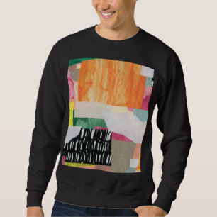 Collage art, modern colorful abstract. sweatshirt