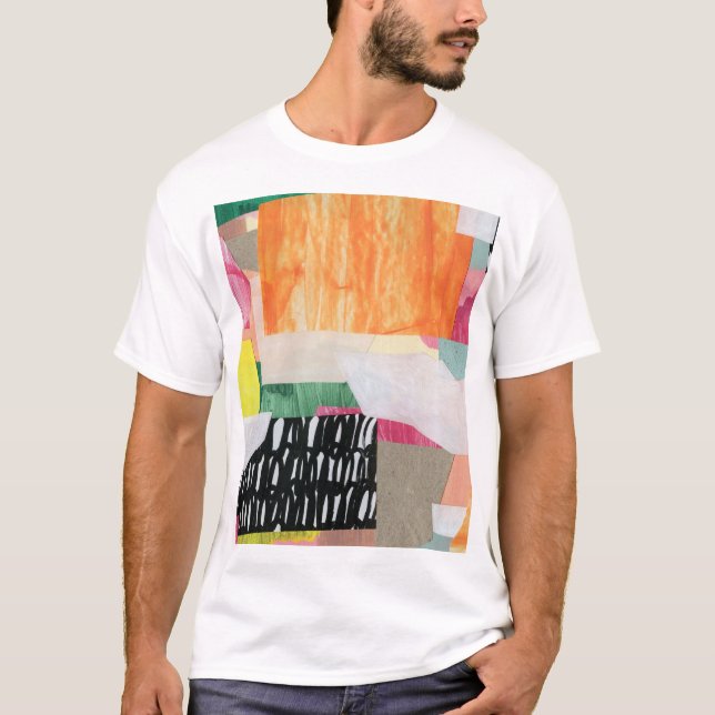 Collage art, modern colorful abstract. T-Shirt (Front)