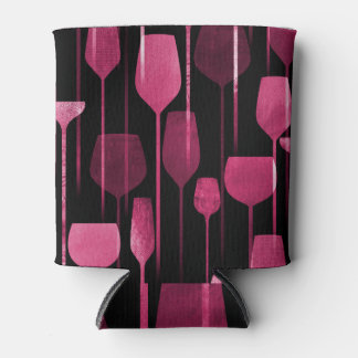 Collage Art: Party Drinks Pattern. Can Cooler
