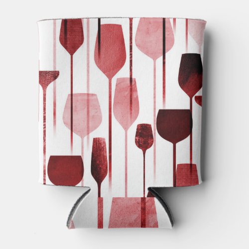 Collage art party drinks pattern can cooler