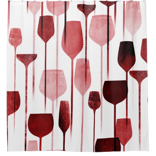 Collage art: party drinks pattern. shower curtain (Front)