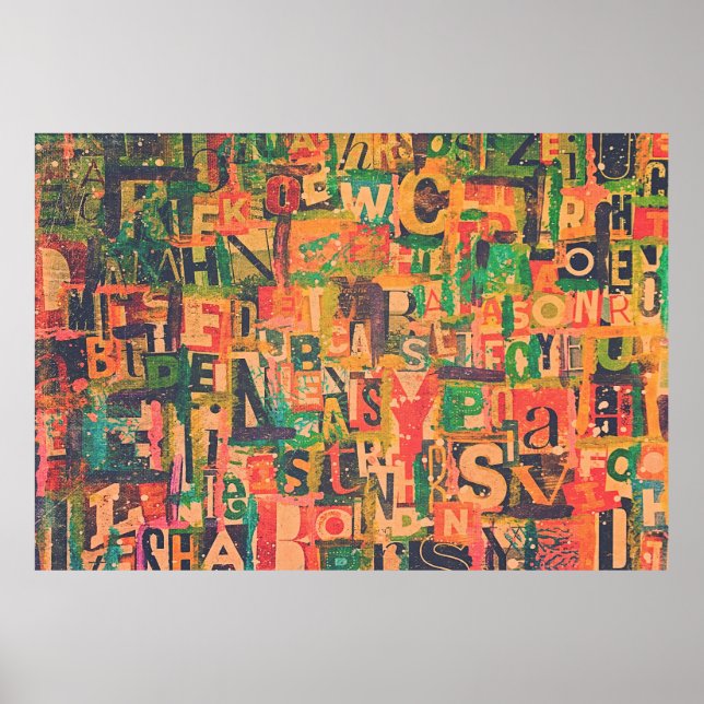 Collage Art Poster or Decoupage Paper (Front)