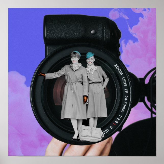 Collage Art Print "Friendly Skies" (Front)