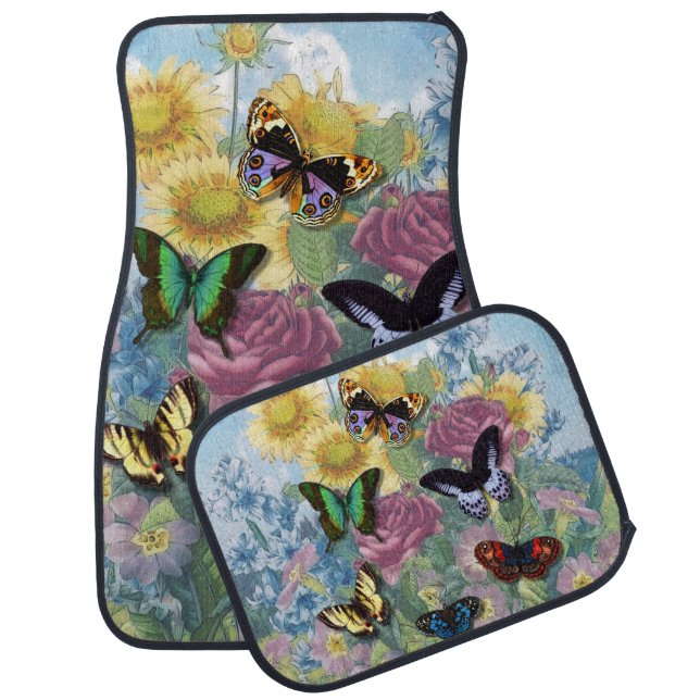 Collage "Beautiful Butterflies" Car Mats (Set)