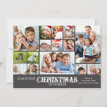 Collage Chalkboard Photo Card<br><div class="desc">There's plenty of room on this card to feature all the family members or to share special events that occurred during the year. If you need help in assembling your photos, contact us at askpixieprints.com. The card is easy to customize with your wording, font, font color and choice of six...</div>