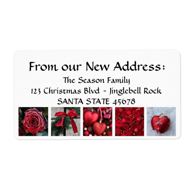 Collage Christmas Address label (Front)