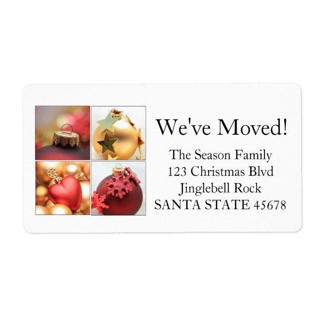 Collage Christmas Address label (Front)