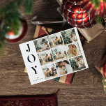 Collage Christmas Nine Photos | Happy Joy Holiday  Postcard<br><div class="desc">Collage Christmas Nine Photos | Happy Joy Holiday</div>