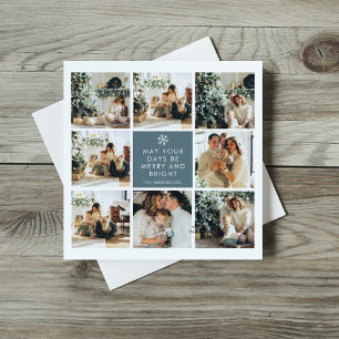 Collage Christmas Photo   Merry Christmas   Blue