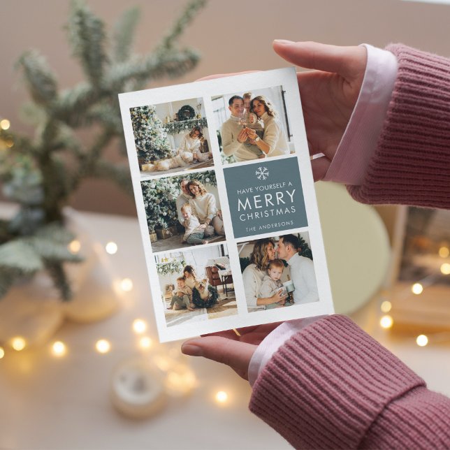 Collage Christmas Photo | Merry Christmas | Blue (Creator Uploaded)