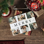 Collage Christmas Six Photos | Merry Holiday Postcard<br><div class="desc">Collage Christmas Six Photos | Merry Holiday</div>