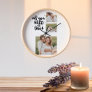 Collage Couple Photo & All You Need Is Love Quote Clock