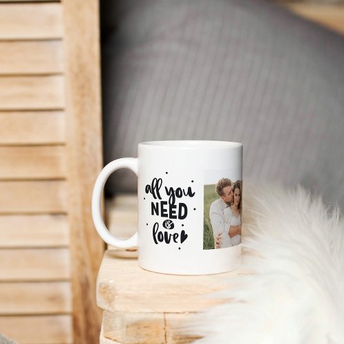 Collage Couple Photo  All You Need Is Love Quote Mug