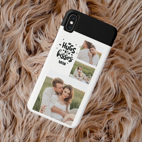 Collage Couple Photo  Hugs And Kisses Phrase Love iPhone XS Max Case