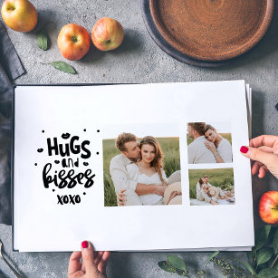 Collage Couple Photo & Hugs And Kisses Phrase Love Placemat
