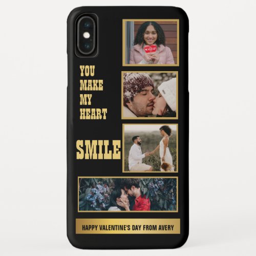 Collage Couple Photo  Lovely Romantic Quote  iPhone XS Max Case