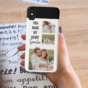Collage Couple Photo & Lovely Romantic Quote iPhone XS Max Case