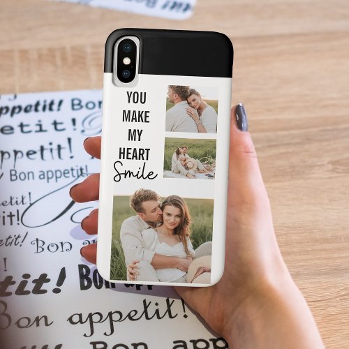 Collage Couple Photo  Lovely Romantic Quote iPhone XS Case
