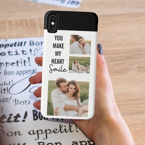Collage Couple Photo  Lovely Romantic Quote iPhone XS Max Case