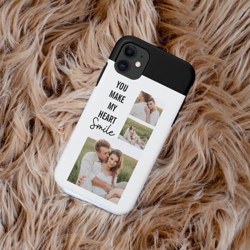 Collage Couple Photo  Lovely Romantic Quote iPhone 11 Case