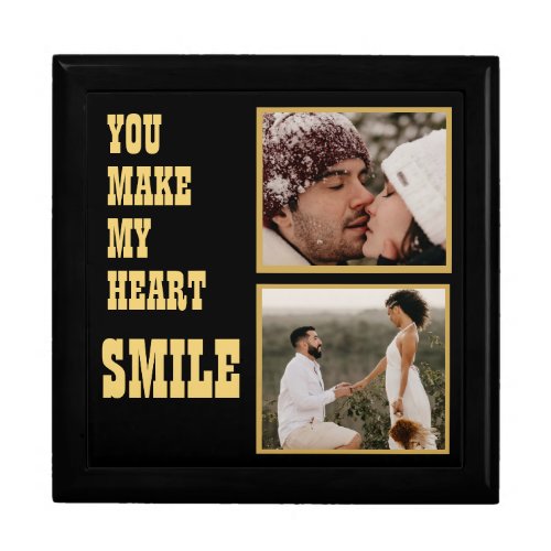 Collage Couple Photo  Lovely Romantic Quote Gift Box