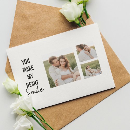 Collage Couple Photo  Lovely Romantic Quote Holiday Postcard