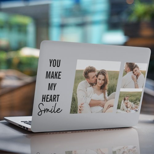 Collage Couple Photo  Lovely Romantic Quote HP Laptop Skin