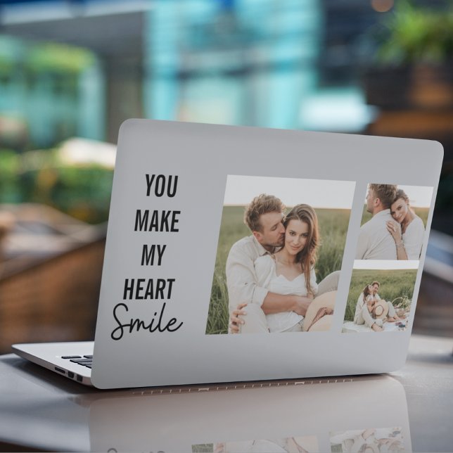 Collage Couple Photo & Lovely Romantic Quote HP Laptop Skin (Creator Uploaded)