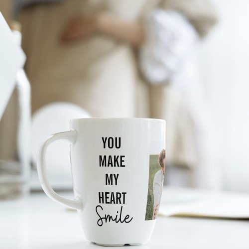 Collage Couple Photo  Lovely Romantic Quote Latte Mug