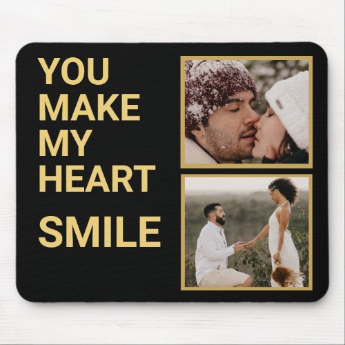 Collage Couple Photo  Lovely Romantic Quote  Mouse Pad