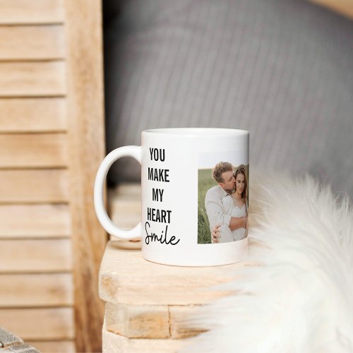 Collage Couple Photo  Lovely Romantic Quote Mug