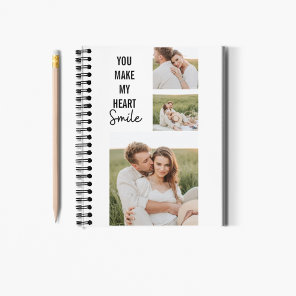 Collage Couple Photo & Lovely Romantic Quote Notebook