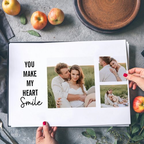 Collage Couple Photo  Lovely Romantic Quote Placemat