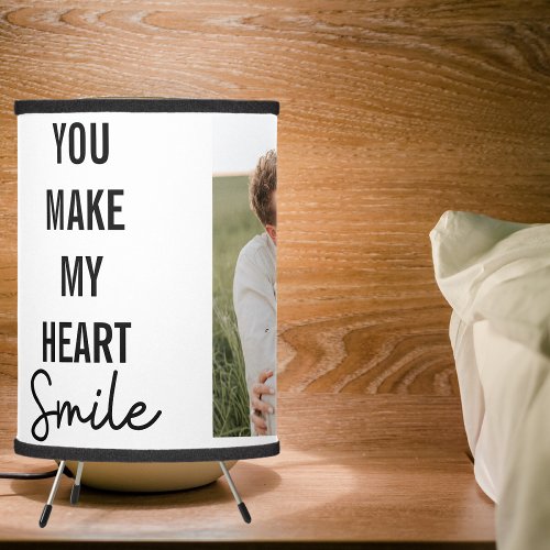 Collage Couple Photo  Lovely Romantic Quote Tripod Lamp