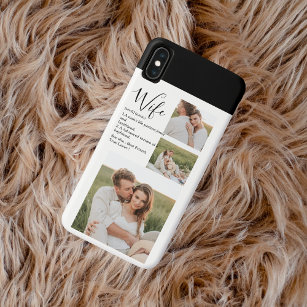 Collage Couple Photo & Lovely Romantic Wife Gift iPhone XS Max Case