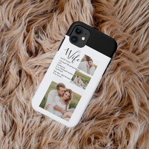 Collage Couple Photo & Lovely Romantic Wife Gift iPhone 11 Case